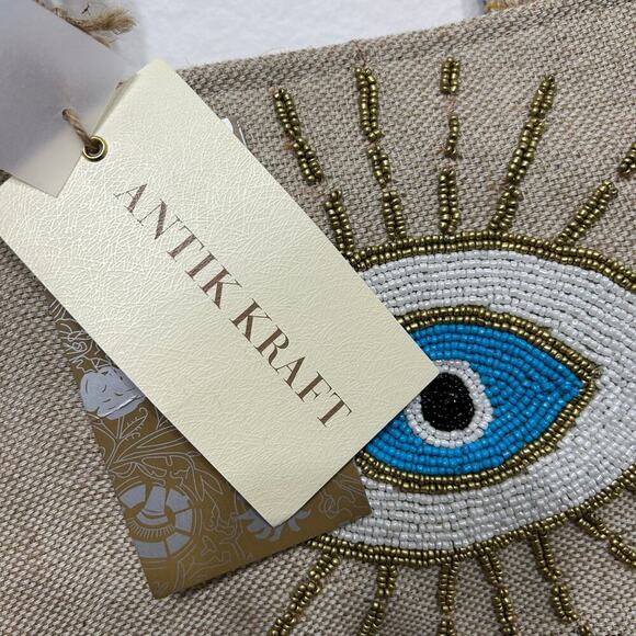 Antik Kraft Bohemian Evil Eye Beaded
Embroidered Tote Bag Resort wear - Picture 9 of 9